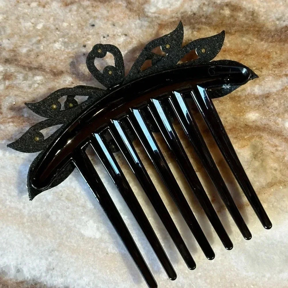 Sapphire Blue, Lt Blue & AB Ombre Floral Crystal Rhinestone Hair Comb Large Size - Picture 3 of 3